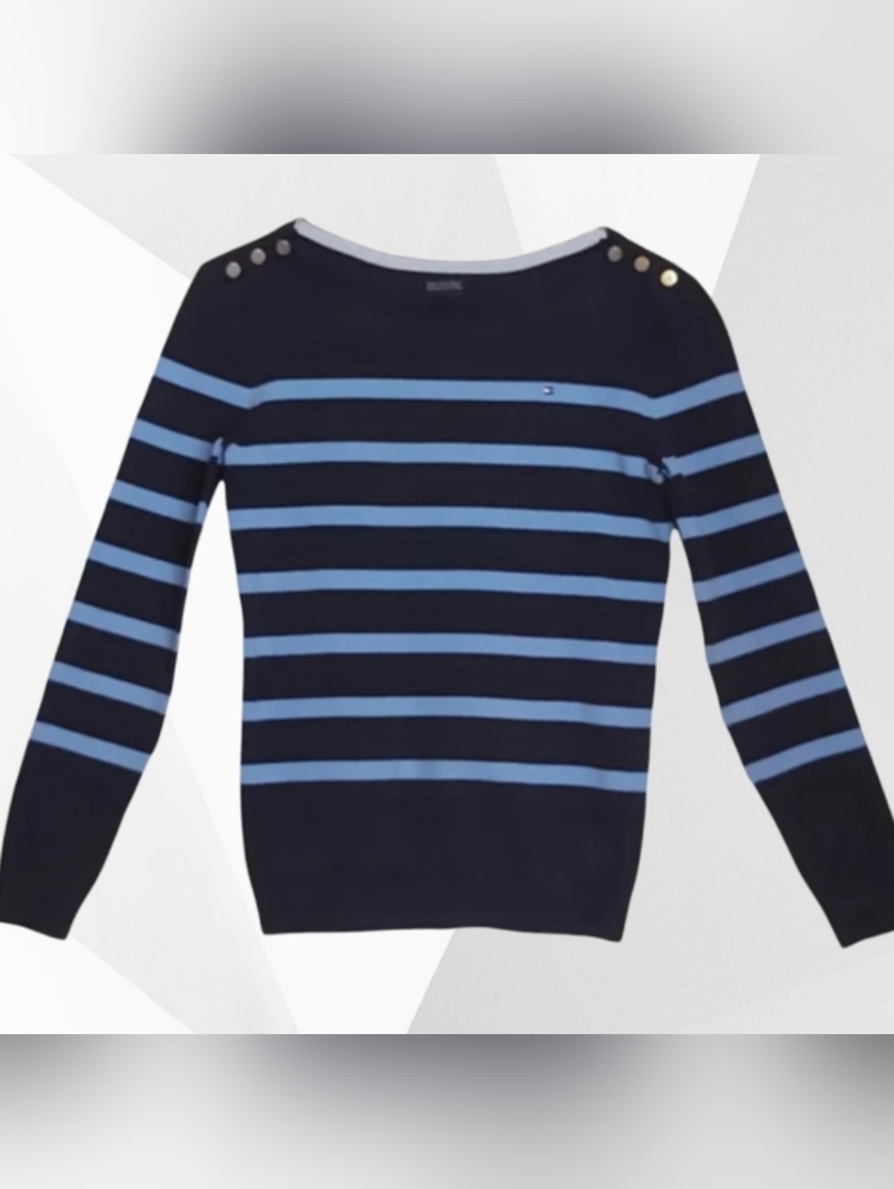 Tommy Hilfiger Crew Neck Shirt w/Shoulder Buttons